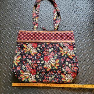 Vera Bradley Medium Tote Bag, Retired Anastasia Rose Pattern, 13x15, Used